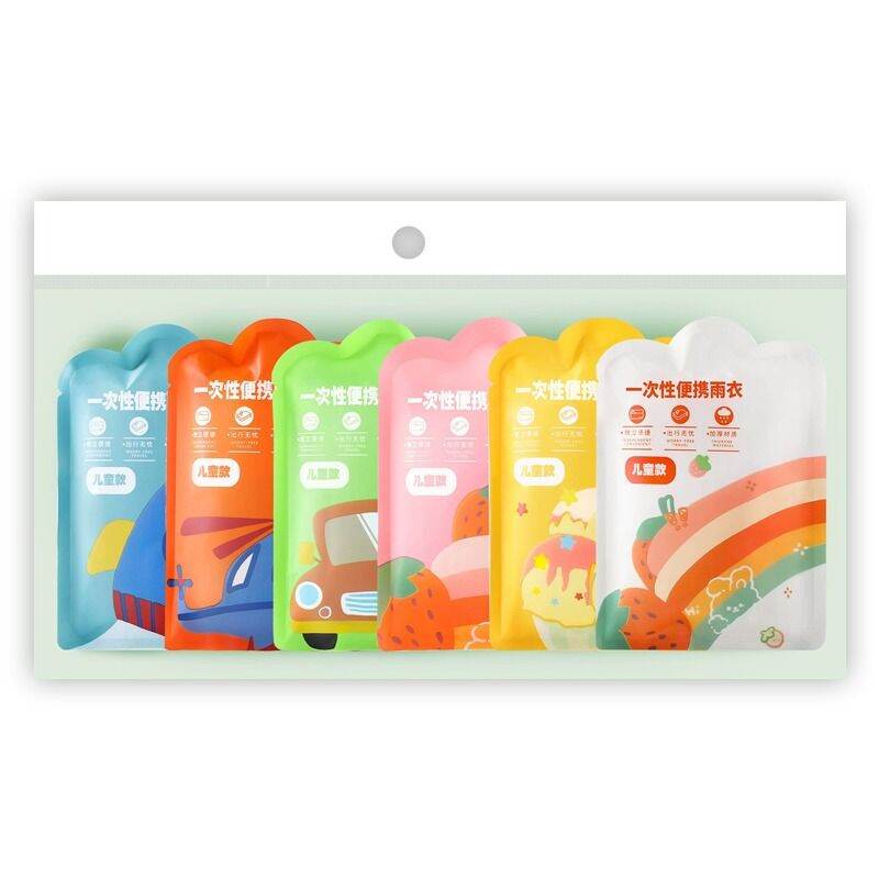 Áo Mưa Trẻ Em Dùng Một Lần Dày Chống Thấm Nước Cho Bé Trai Và Bé Gái Đi Học Bằng Nhựa PVC Dùng Một Lần Cho Người Lớn