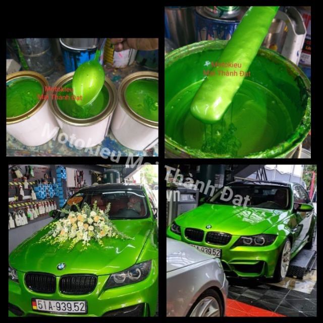 Màu sơn xanh cốm bmw mai thành đạt