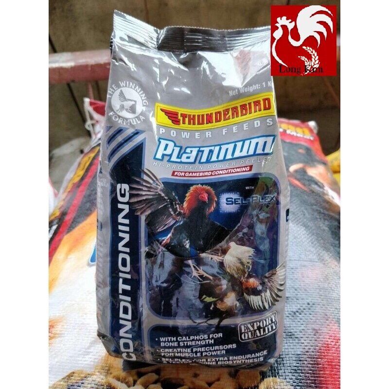 Platinum Thunderbird gói 1kg cho gà đá - Thức ăn giai đoạn biệt dưỡng, cám gà trực chiến