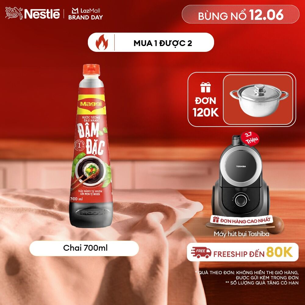 [ƯU ĐÃI THÁNG 6] [FREESHIP TOÀN QUỐC] Chai Nước tương MAGGI® Đậu Nành Đậm Đặc 700ml