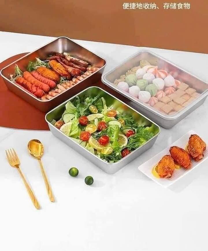 Khay inox 304 hộp to