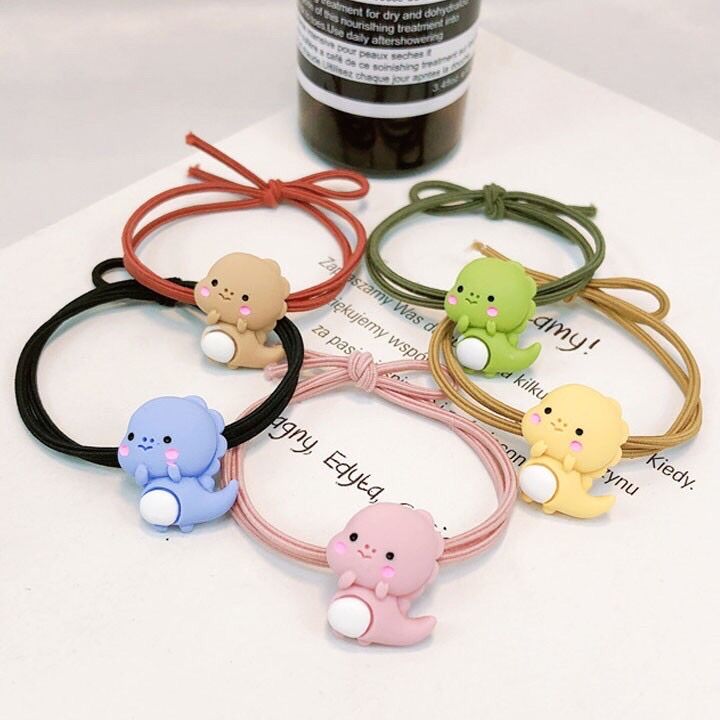 (Set 5 sợi) Dây cột tóc buộc tóc khủng long ú CT23T - Minimun