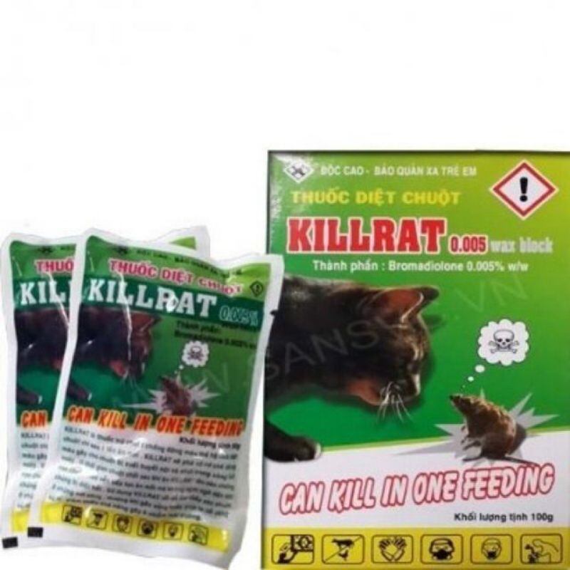Thuốc Diệt Chuột KILLRAT 0,005% (Hộp 2 Gói)