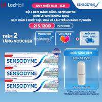 Bộ 3 Kem đánh răng SENSODYNE Gentle Whitening 100g giúp giảm ê buốt hiệu quả và làm trắng răng tự nhiên