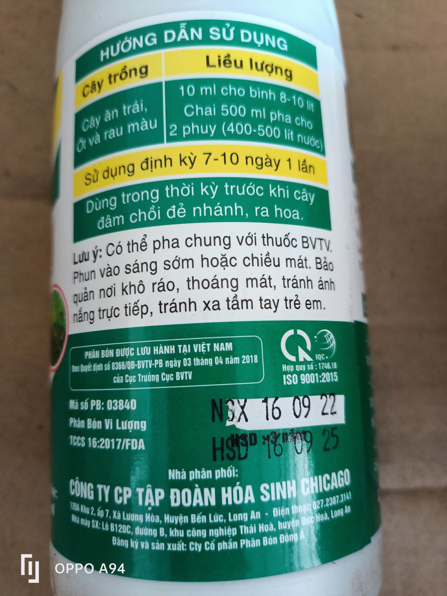 phân FDA -Áo Giáp Kẽm SIÊU ĐÂM CHỒI