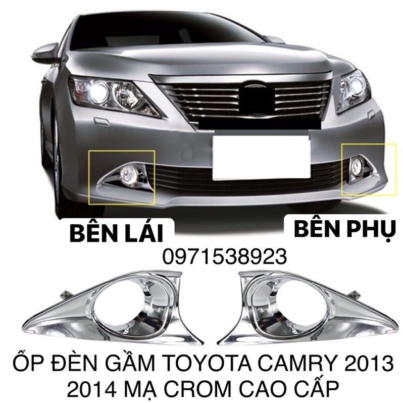 ỐP ĐÈN GẦM TOYOTA CAMRY 2012-2014 MẠ CROM CAO CẤP