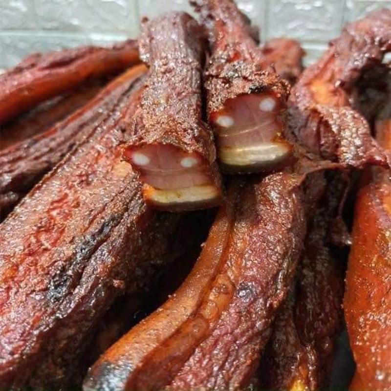 500g ba chỉ gác bếp đặc sản tây bắc xào rau rất ngon