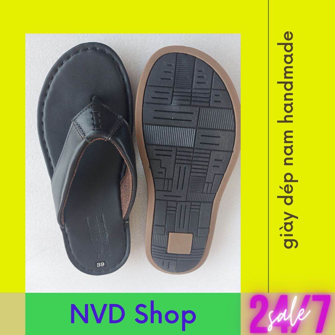 Dép xỏ ngón da bò nam cao cấp handmade [ NVD-15 ]