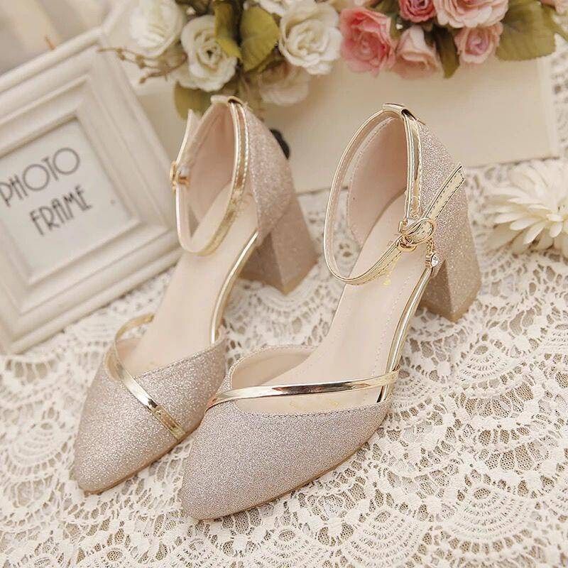 Giày cao gót sang trọng phong cách Hàn quốc dành cho nữ size 38