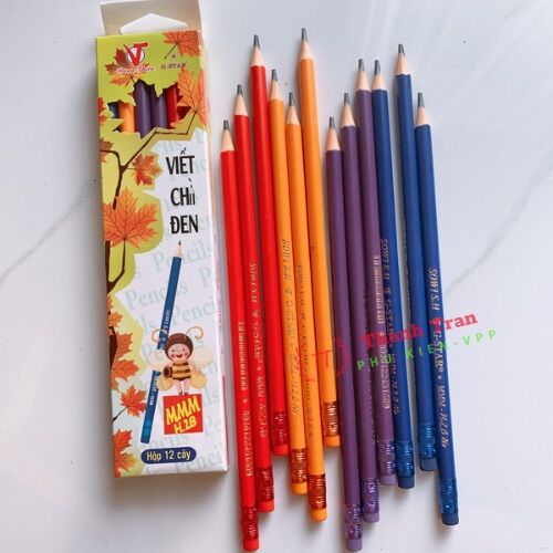 Hộp 12 cây bút chì h2b mmm