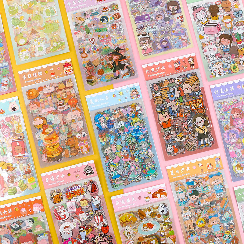 Bộ 6 tấm hình dán sticker pvc chống nước