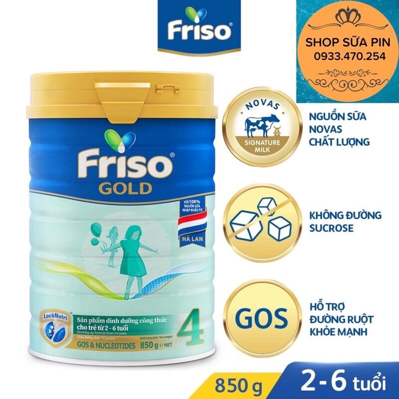 Sữa bột friso gold 4 850g date 2025