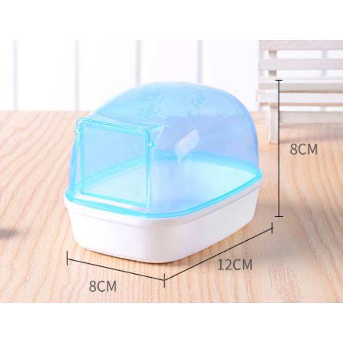 Nhà tắm cát hamster: tắm cửa lật, tắm cửa tim, tắm cửa sao