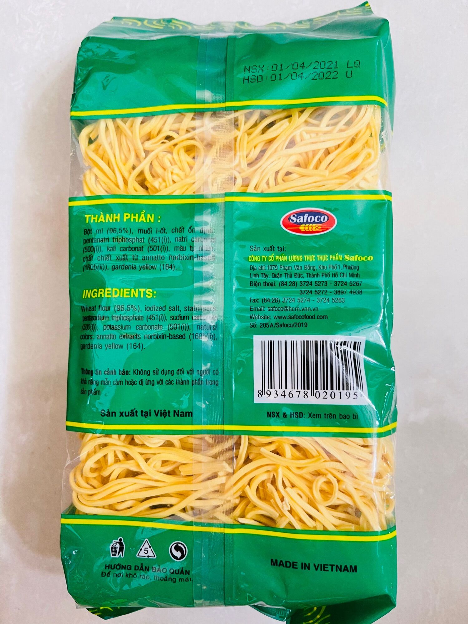 [HCM]2 GÓI MÌ CHAY THƯỢNG HẠNG SAFOCO - 250GR/GÓI