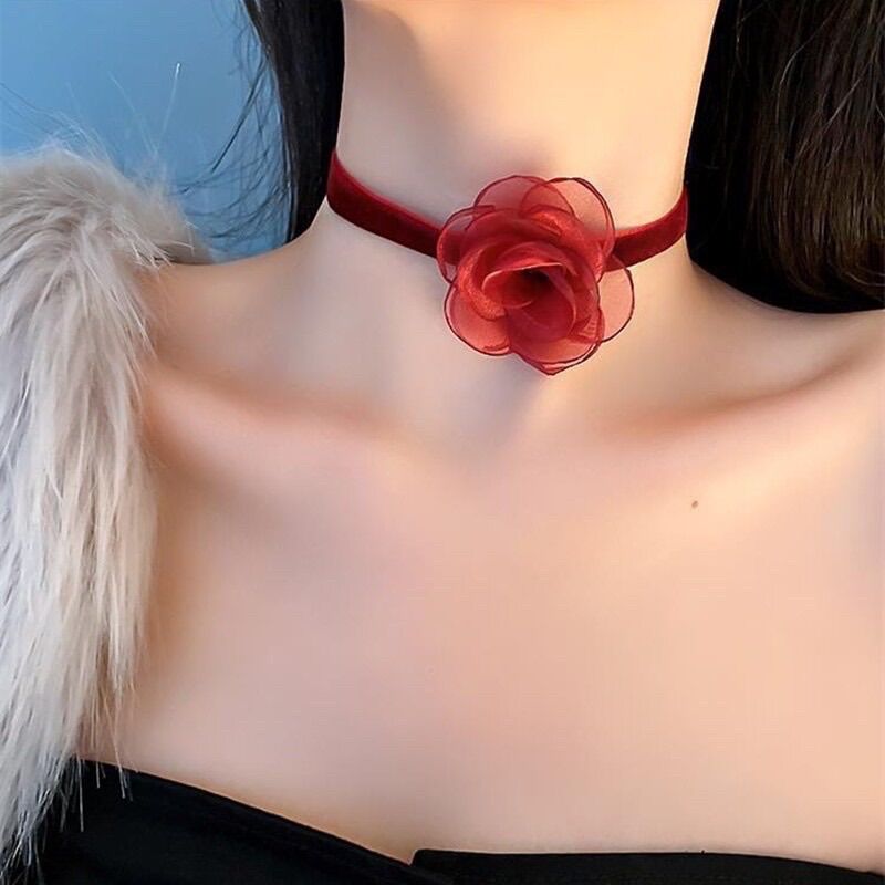 Vòng cổ choker hoa voan