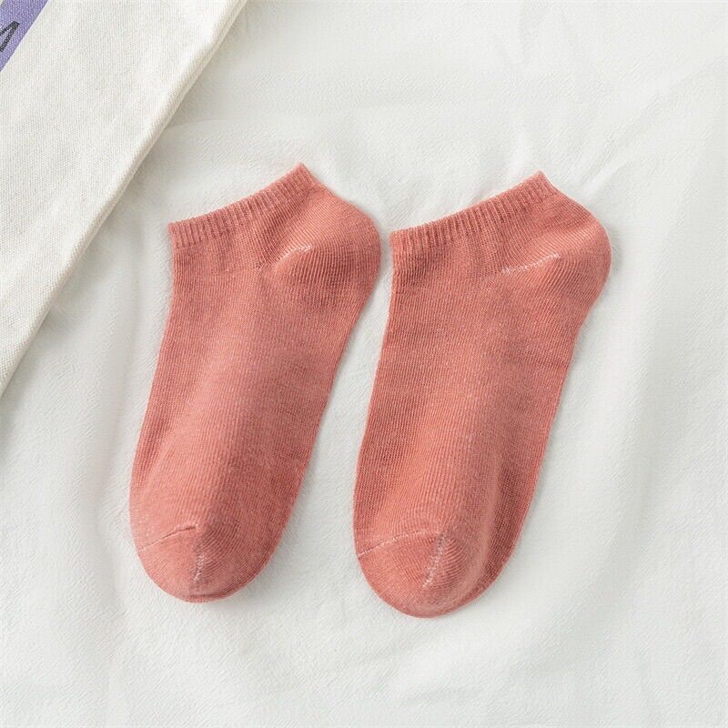 Vớ tất cổ ngắn trơn chất cotton mềm mại