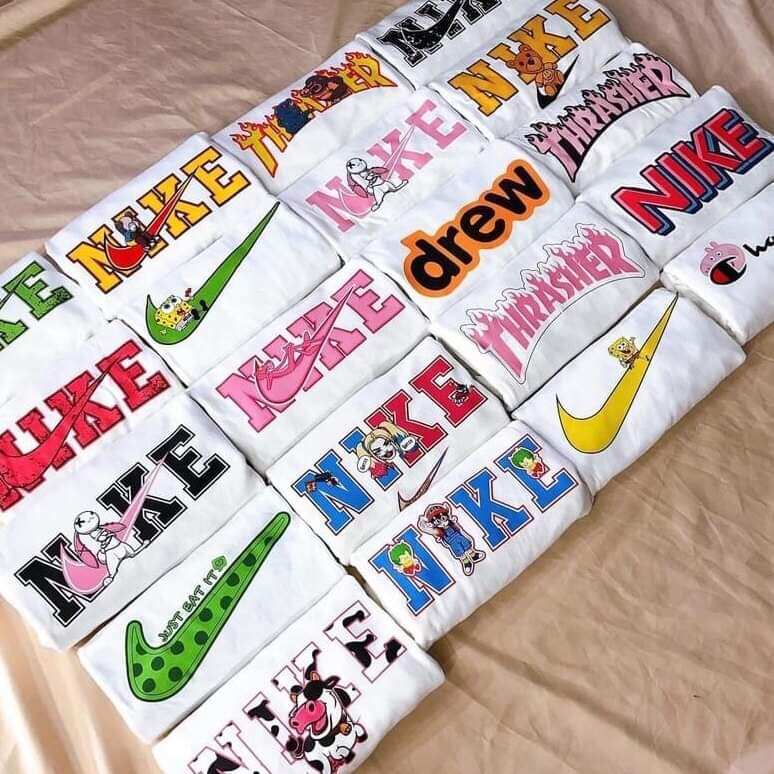 áo thun mỹ 2hand logo hiệu form rộng