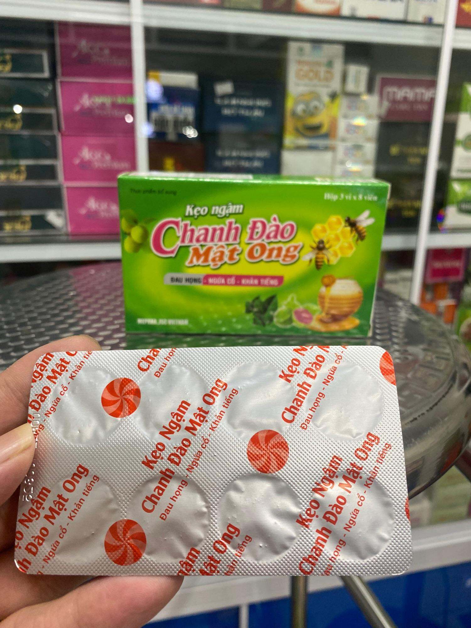 Kẹo Ngậm Mật Ong Chanh Đào