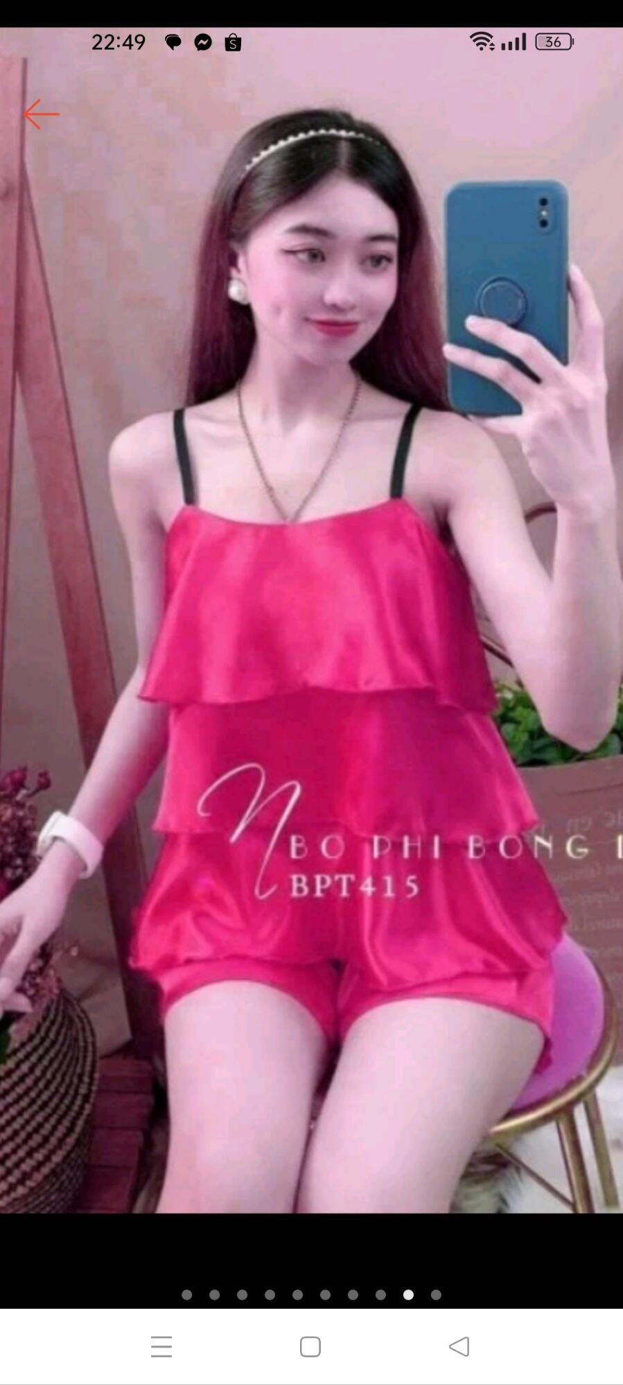 bộ phi mặc nhà 3 tầng dễ thương.