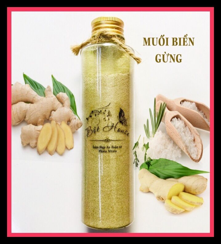 Tẩy tế bào muối biển gừng handmade.