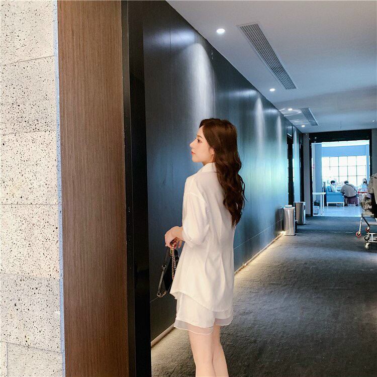 SÉT BỘ SHORT  SƠ MI PHỐI CHỮ NEL CHIẾT EO CAO CẤP ( HÀNG NHẬP)