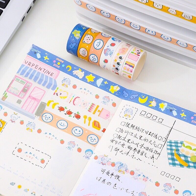 Cuộn băng dính washi tape trang trí sổ