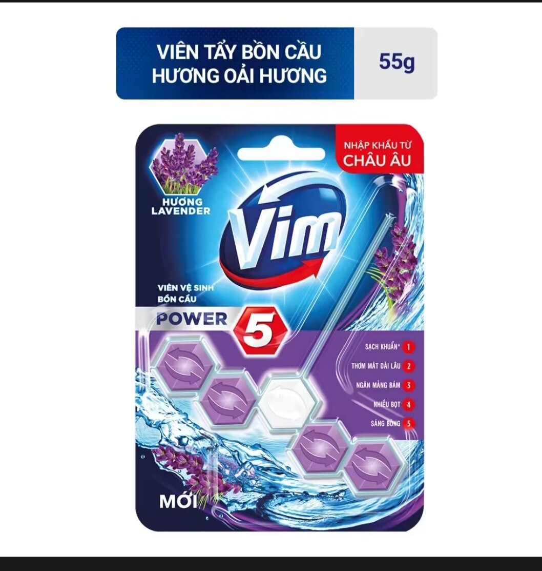 Viên Tẩy Bồn Cầu Vim 55g/viên. 