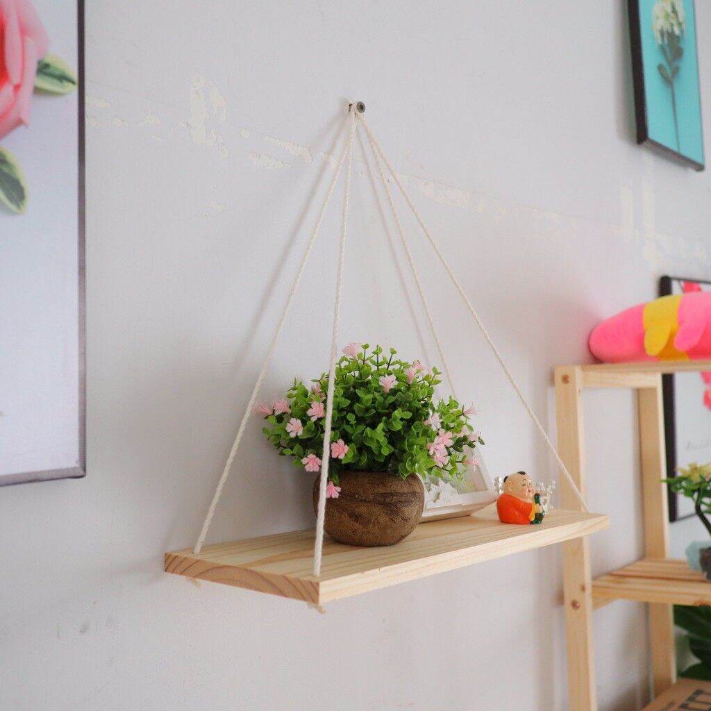 Kệ gỗ thông - Kệ treo tường trang trí.