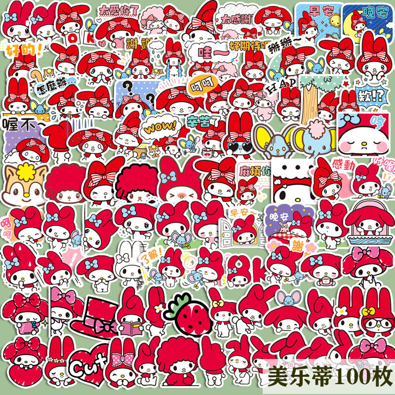 Set 50/100 hình dán sticker chống thấm nước melody