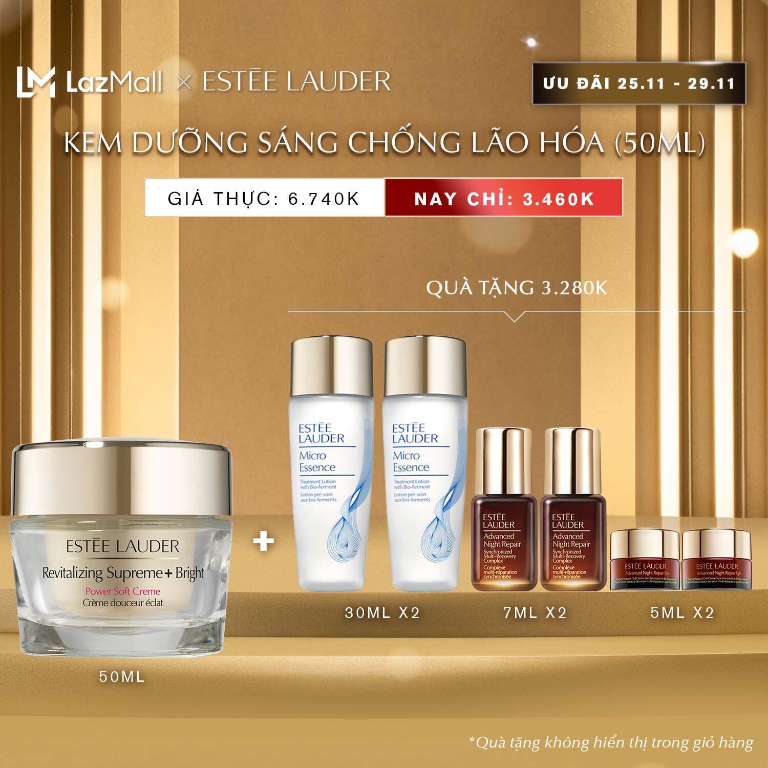 [MỚI] Kem dưỡng trắng Collagen và chống lão hóa Estee Lauder Revitalizing Supreme+ Bright Power Soft