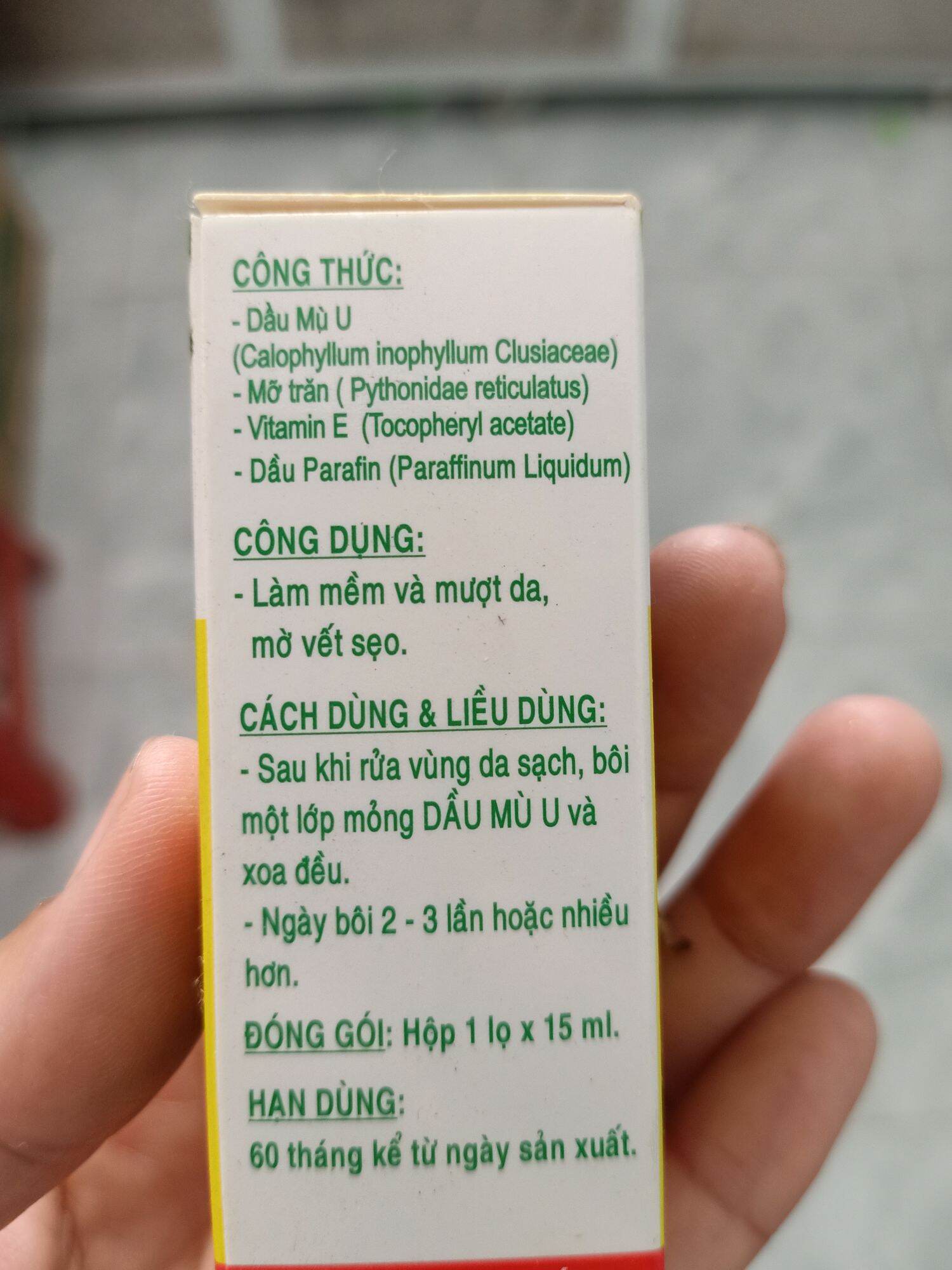 Dầu mù u 15ml