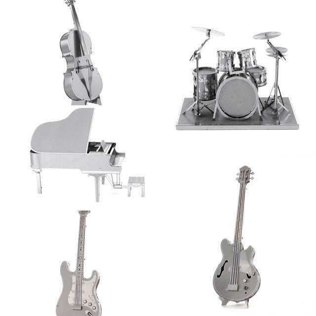 đồ chơi lắp ráp, mô hình 3d kim loại, combo 5 món âm nhạc