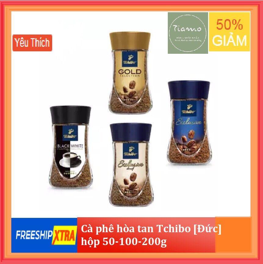 Cà phê hòa tan tchibo family, exclusive, gold - hộp 50, 100, 200g