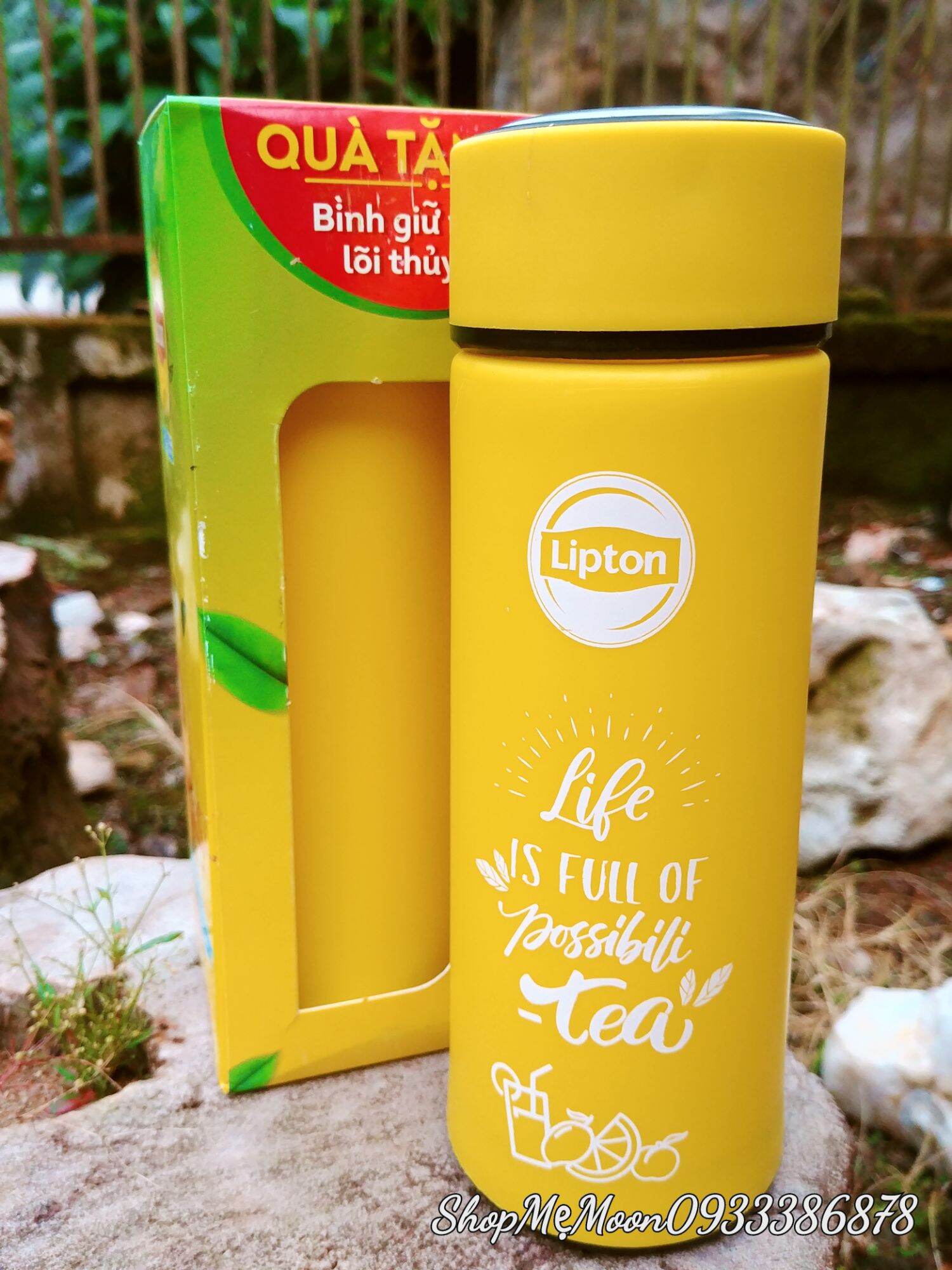 Bình giữ nhiệt lõi thủy tinh Lipton