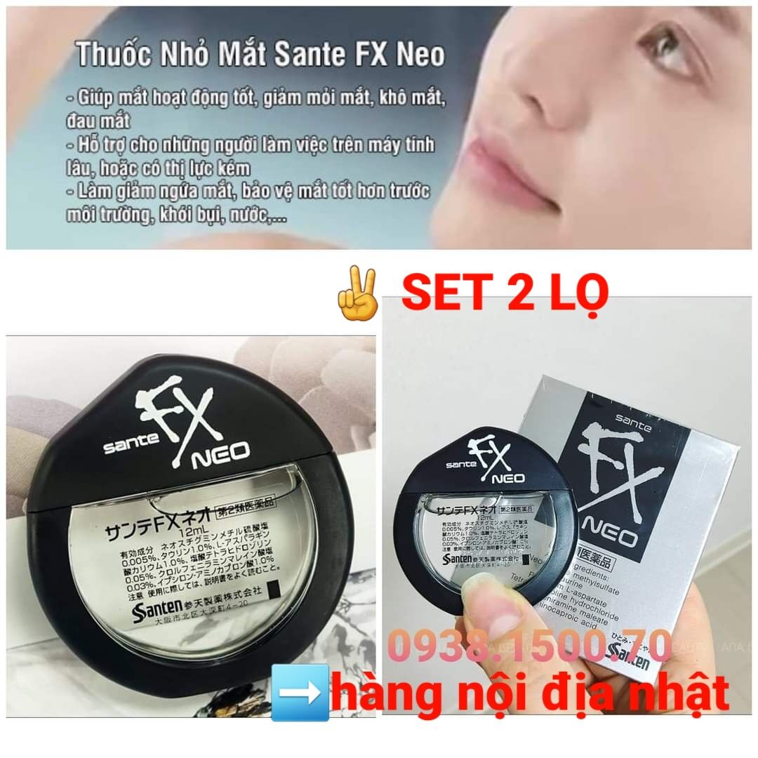 Nước nhỏ mắt santen fx neo 12ml ❌set 2 lọ