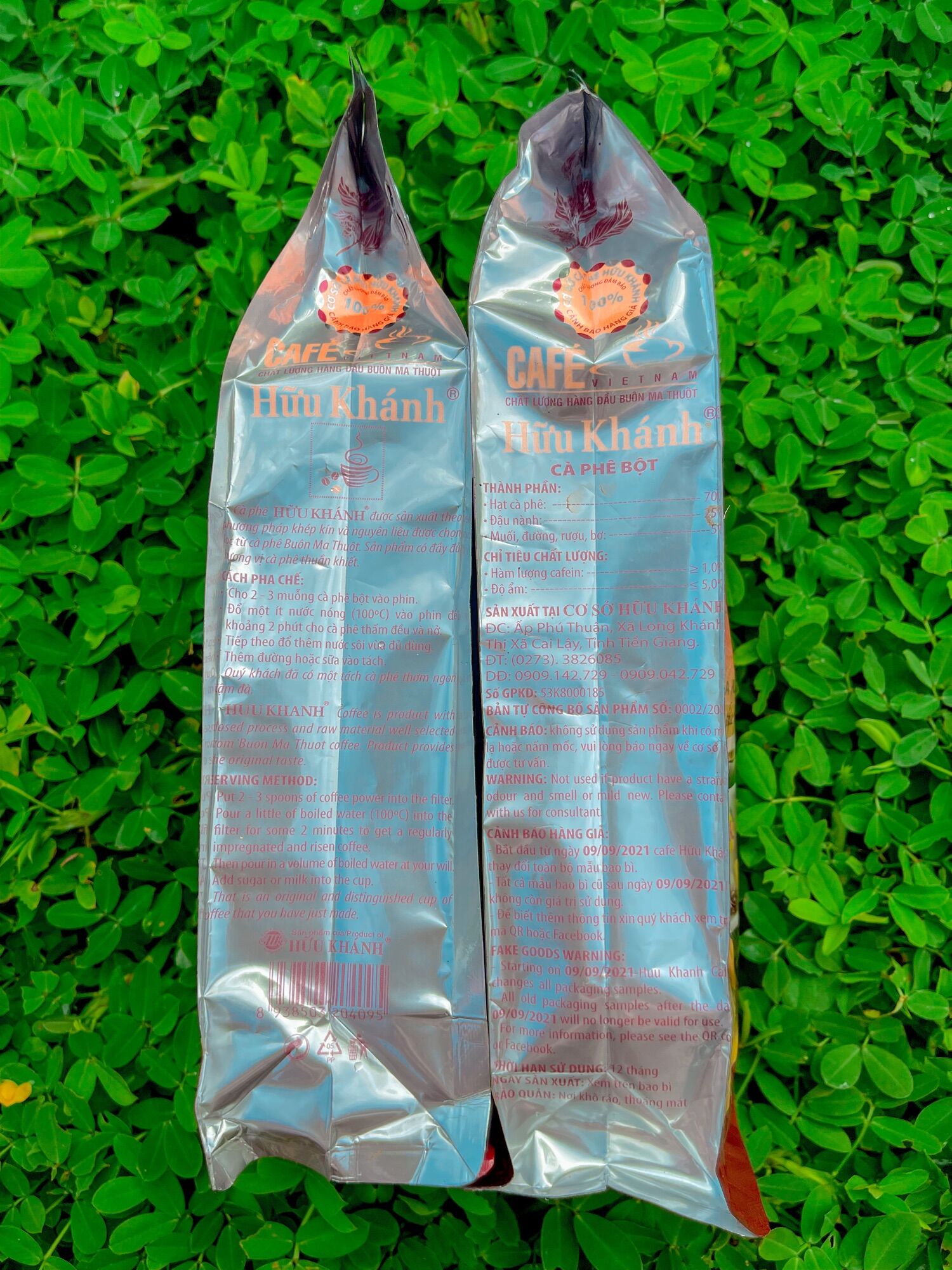 Combo 4 bịch cà phê HỮU KHÁNH - HK 1SAO (2kg)