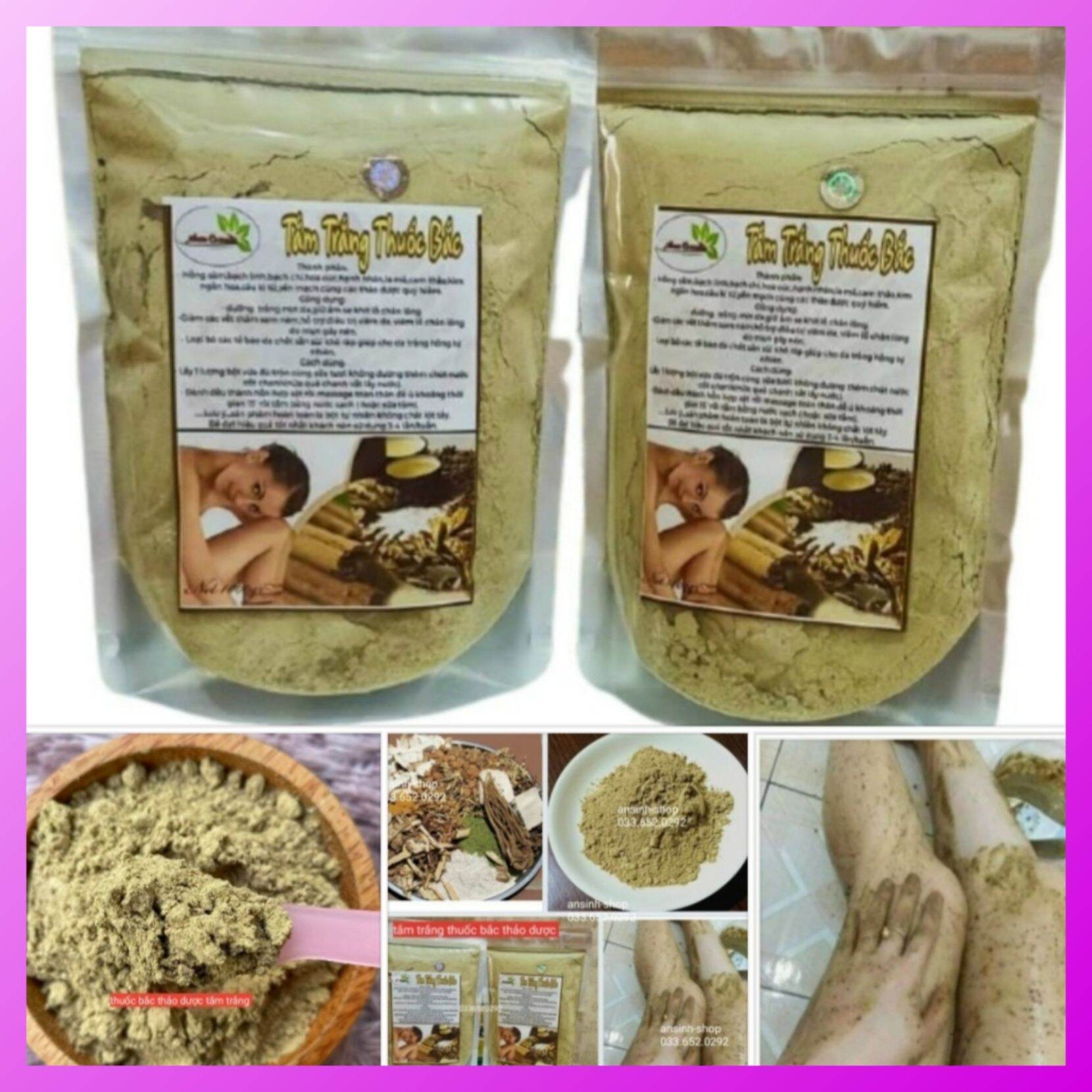 1kg bột tắm trắng thuốcbắc thảo dược trắng da