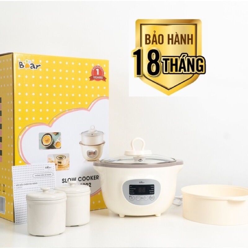 Nồi nấu cháo ăn dặm cho bé 1,6 lít, nồi bear nấu cháo cho bé