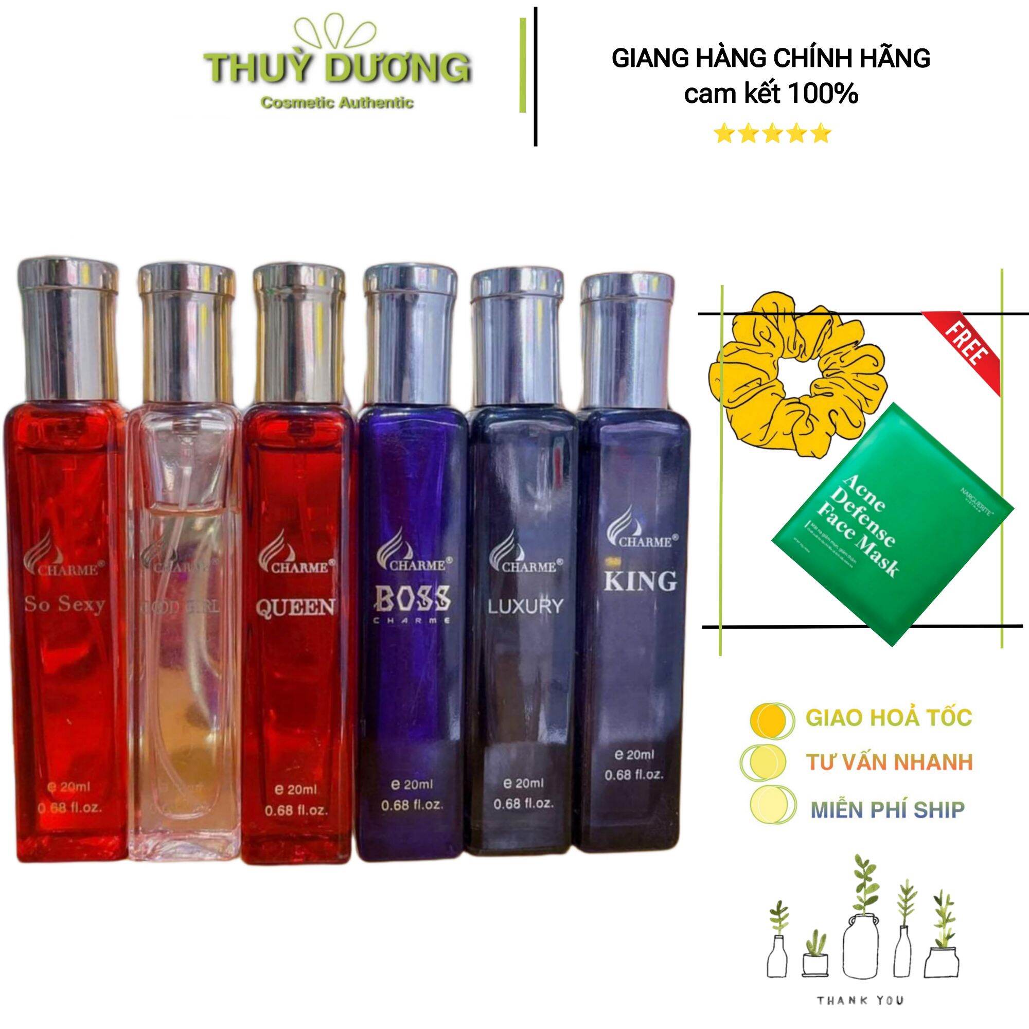 Nước hoa charme nam nữ 10ml 20ml thơm sang trọng quyến rũ
