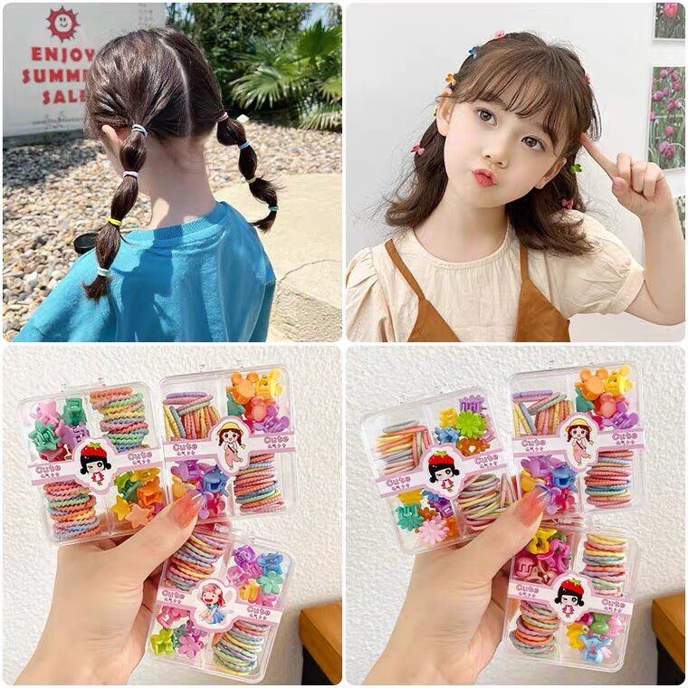 hộp kẹp tóc cột tóc cho bé gái phong cách hàn quốc