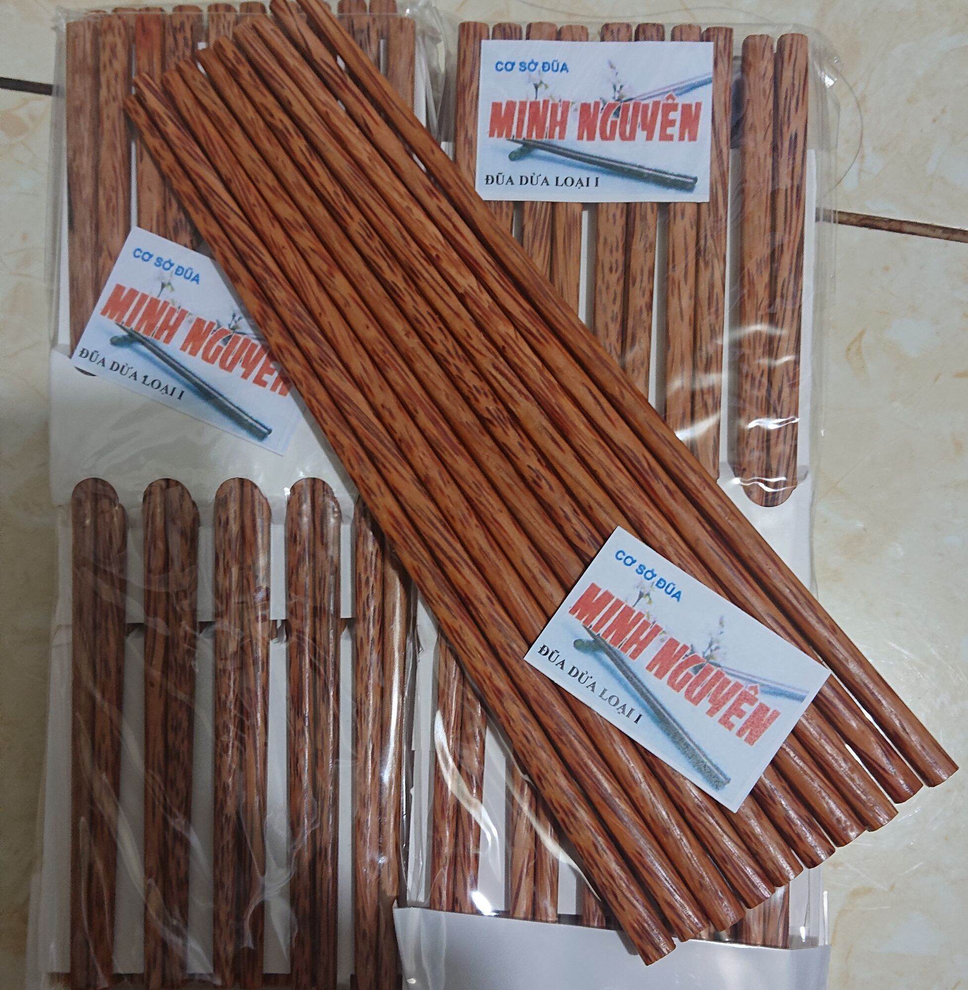 Xã kho 10 đôi đũa ăn ăn cơm bằng gỗ dừa già đũa loại 1