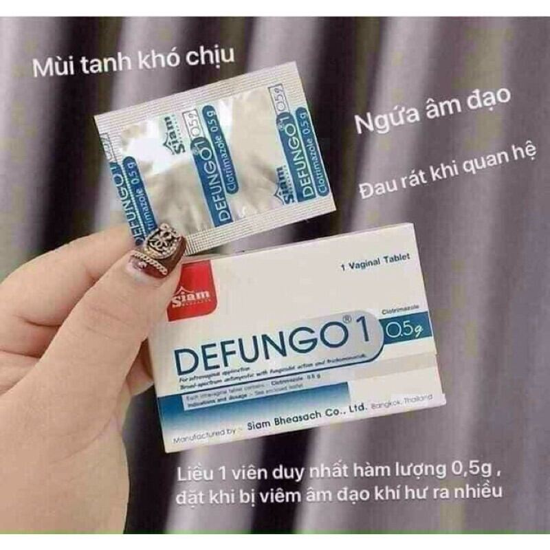 Viên đặt Phụ khoa Defungo thái lan khử mùi,nấm ngứa hiệu quả