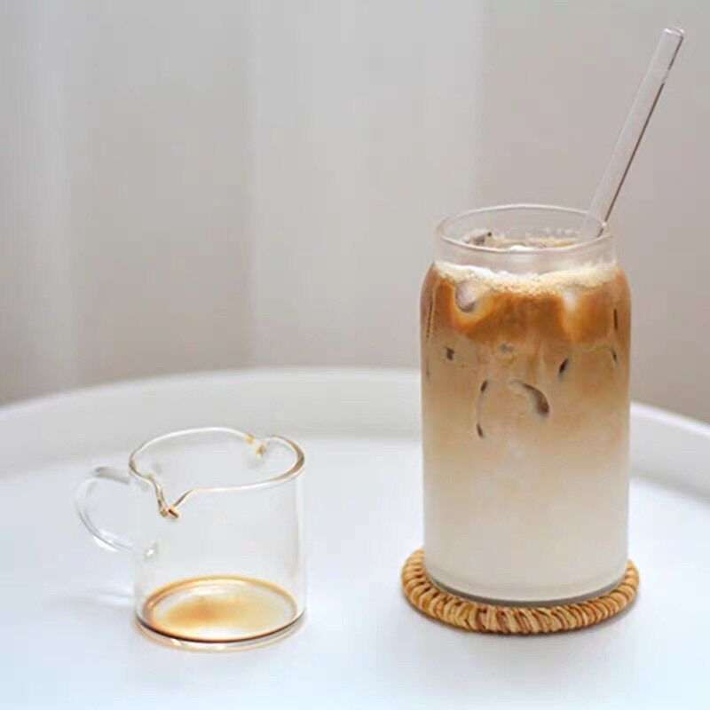 Set ly thuỷ tinh kèm ống hút
