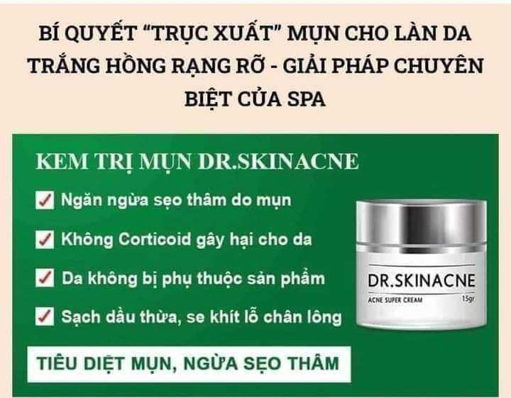 Kem Mụn Dr Skin sạch mụn - xóa thâm