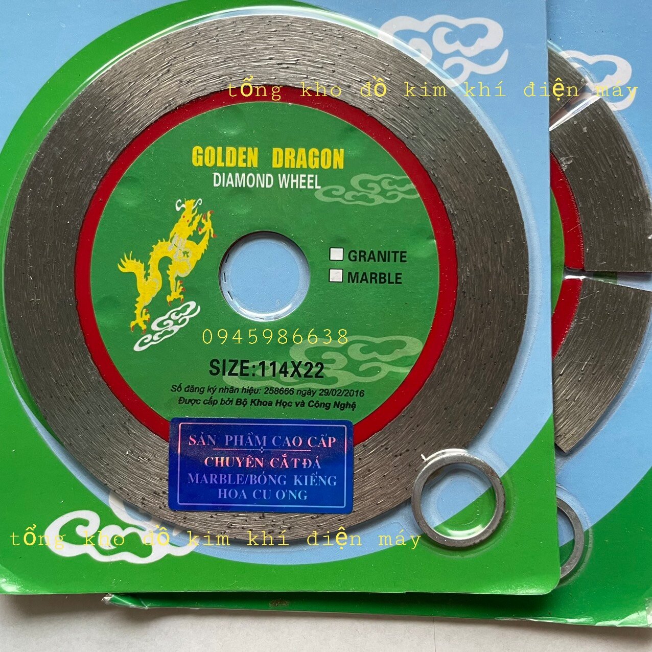 Lưỡi cắt gạch rồng xanh rồng vàng 110mm 115mm lưỡi khô lưỡi ướt lưỡi cắt đá hoa cương. luoi cat gach rong xanh con rong vang. luoi cat da hoa cuong. lưỡi cắt gạch đá. lưỡi cắt bê tông. lưỡi cắt đá graphite