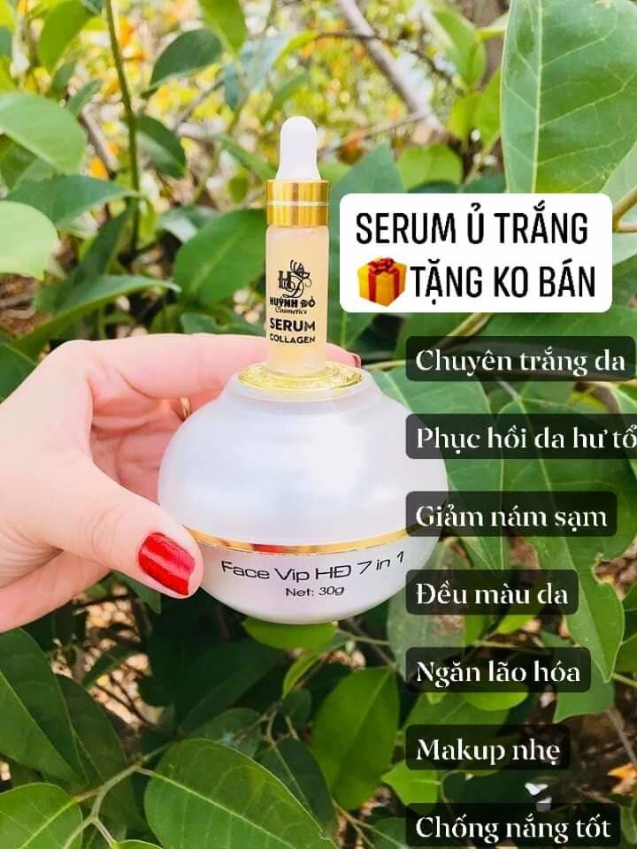 Face vip 7 in 1 huỳnh đỗ sỉ 3 hộp 405k tặng kèm serum ủ trắng da