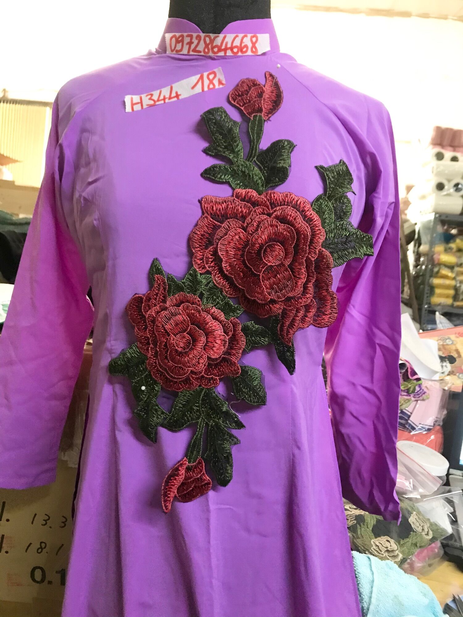 bông hoa thêu mã H344