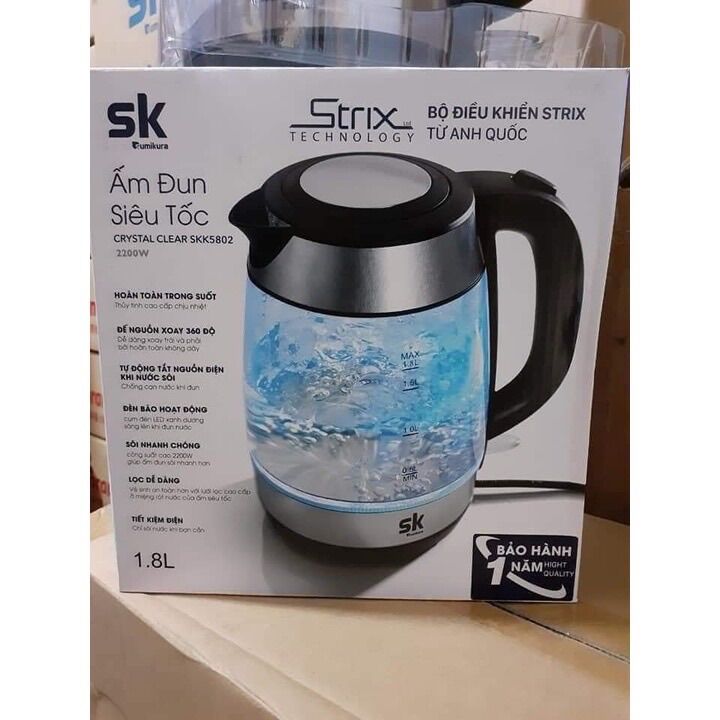 👍🧸 ẤM ĐUN SIÊU TỐC SK SUMIKURA SKK5802 👍👍
