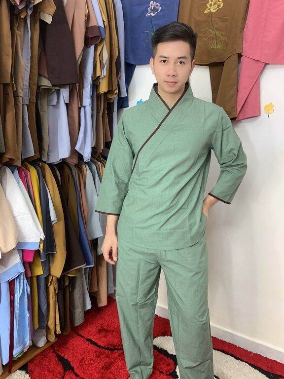 Đồ lam đi chùa mẫu nam nhật chật vải tixi loại 1