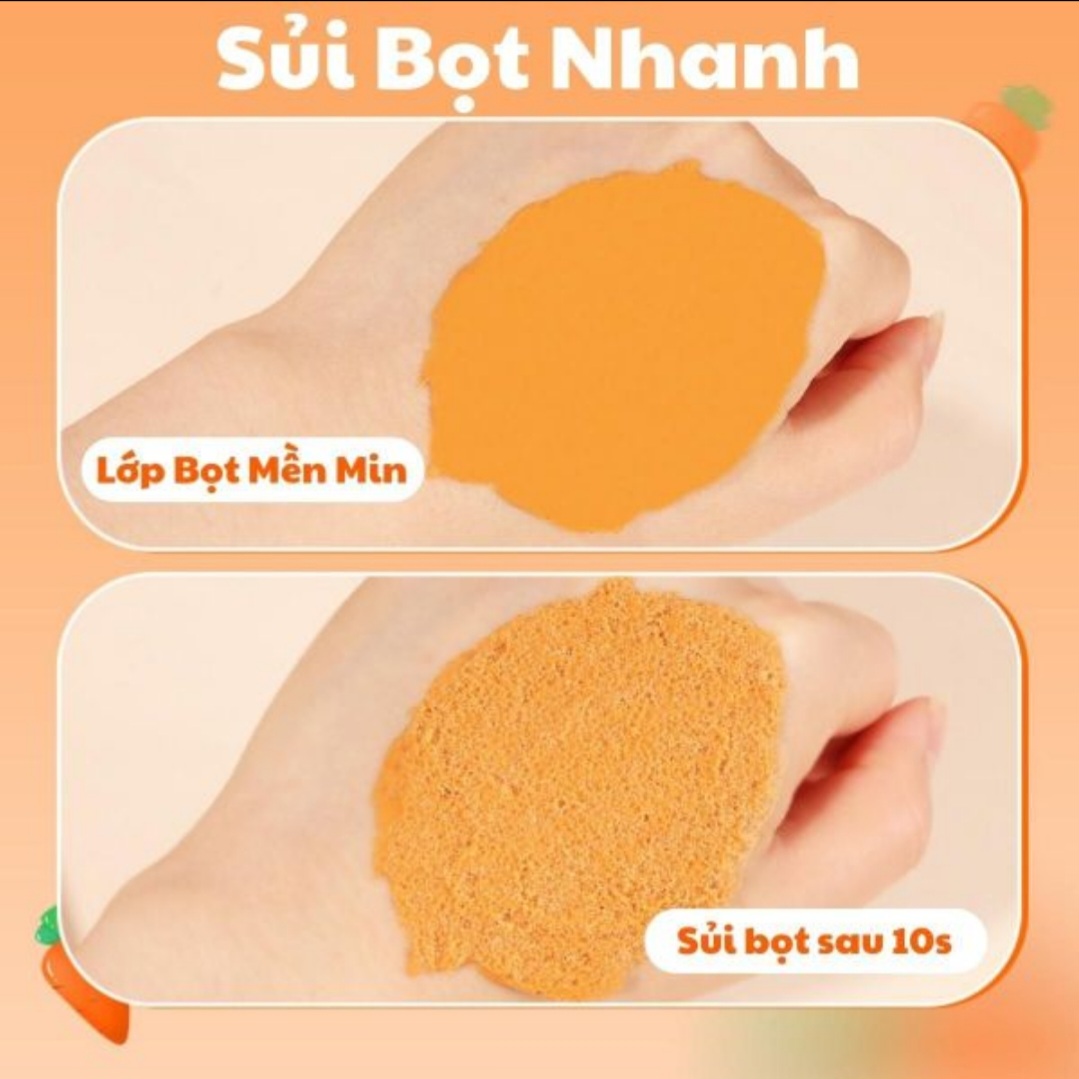 Mặt Nạ Sủi Bọt Thải Độc Cà Rốt (Hộp 12 Gói)